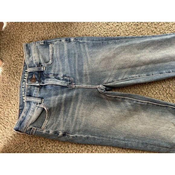 American Eagle Jeans Women’s 000 Short High Rise Jegging Distressed Denim - Picture 3 of 9